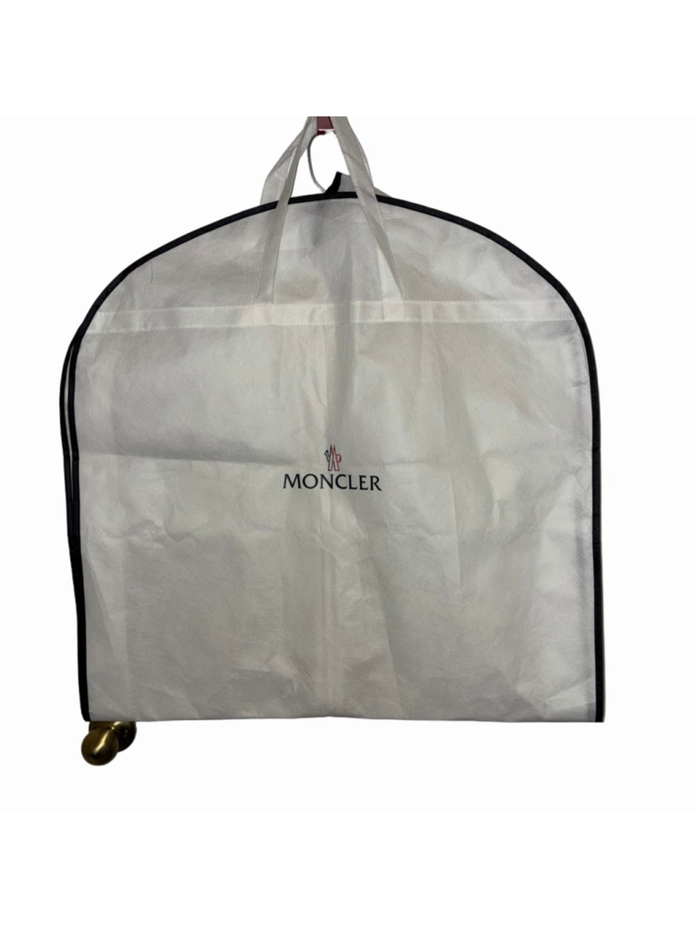 Moncler Garment Bag White and Black 35” long